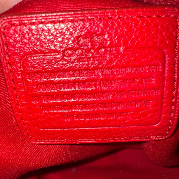 Coach Vibrant Red Leather Shoulder Bag - Picture 9 of 9